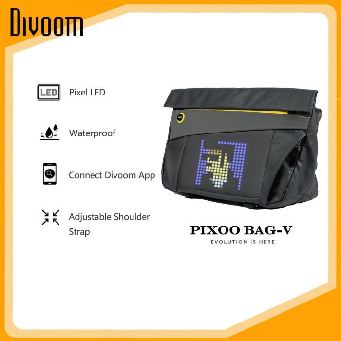 Divoom Pixel Messenger Bag Pria Tas Bahu Led