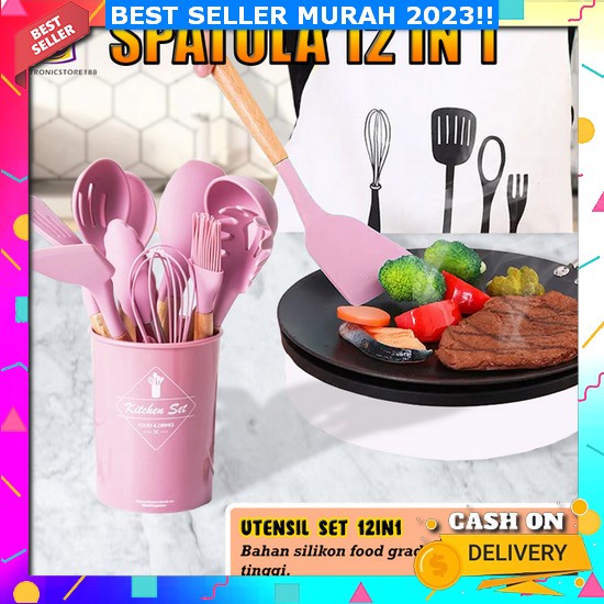 Sotel Stainless Murah Sotil Nasi Goreng Spatula Set Masak Sutil Set Kecil Sendok Sayur Sodet Anti Ka