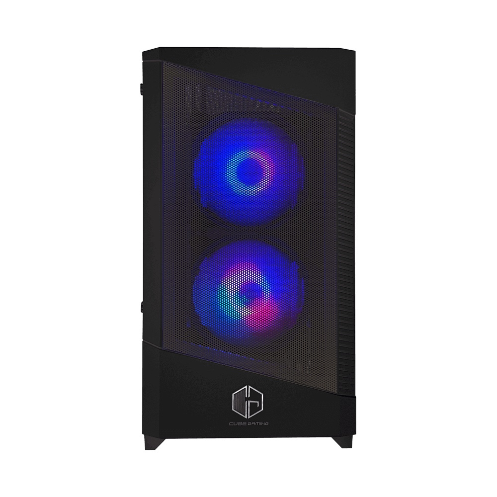 Casing CUBE GAMING LEORIC MESH BLACK - mATX - SIDE TEMPERED GLASS