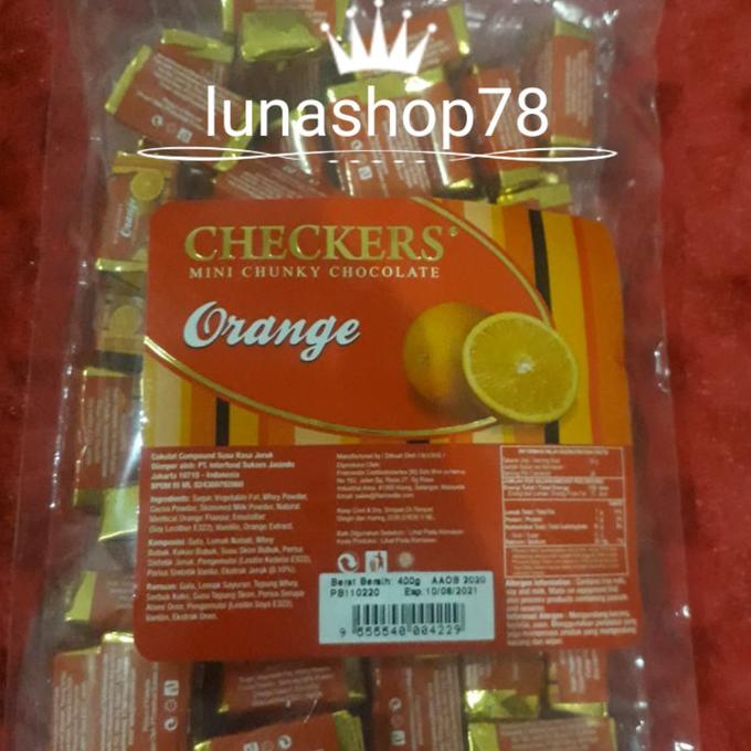 

#@#@#@#@] 100g coklat susu rasa jeruk Checkers orange mini chunky chocolate