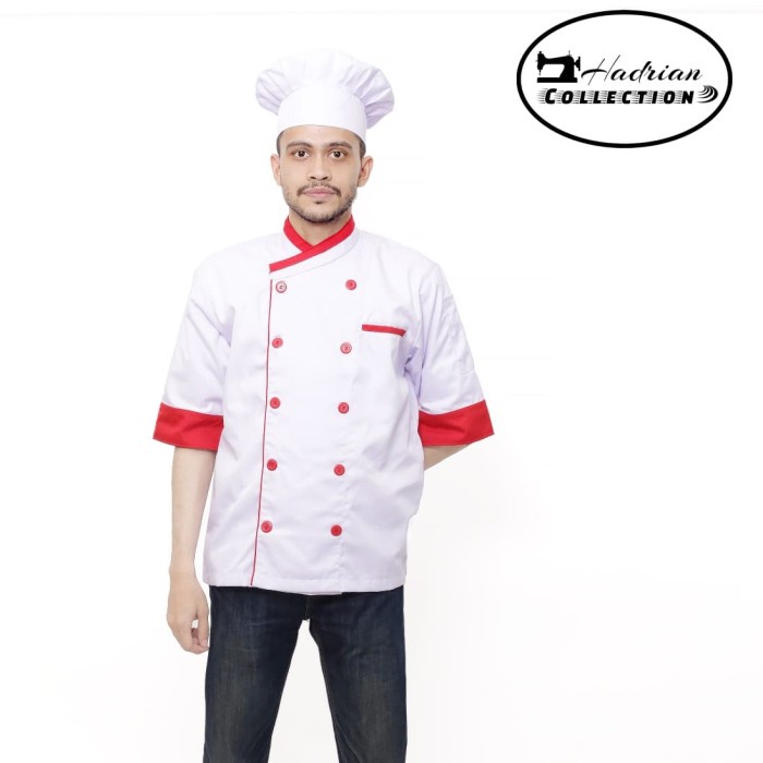Best Seller Baju Koki Pria Baju Chef Seragam Koki Propesional