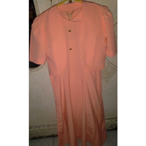 1 Set Dress Panjang+ Rompi pendek