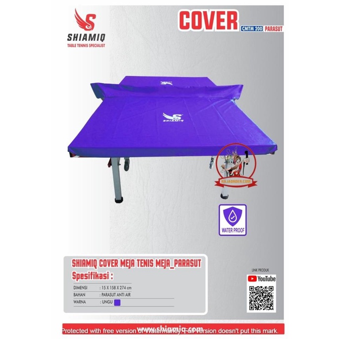Cover Meja Pingpong SHIAMIQ WATERPROOF Tidur