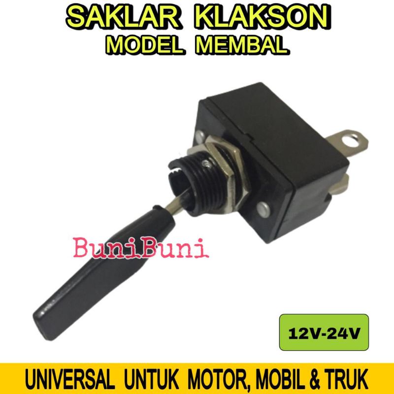 SAKLAR KLAKSON MN60 / Switch Toggle Model Membal Untuk Klakson Motor Mobil &amp; Truk Tipe MN60