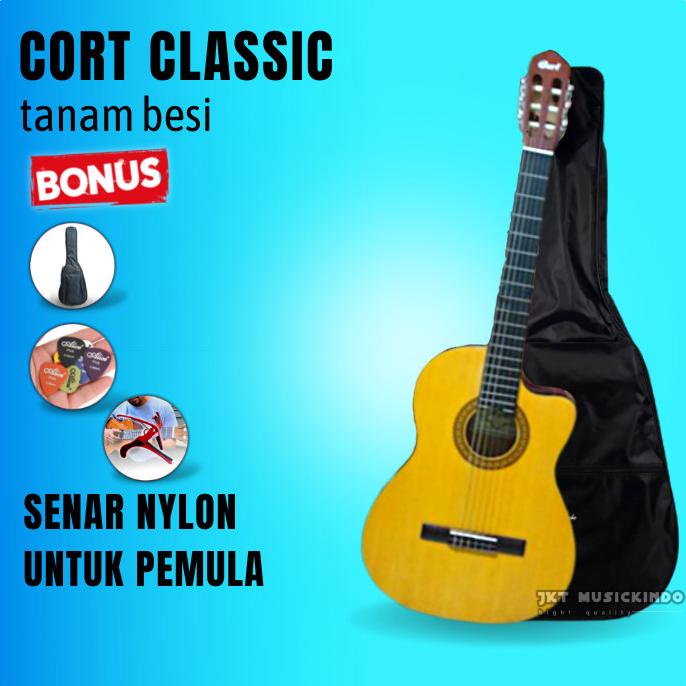 Gitar Akustik Cort Klasik Custom Guitar Akustik Senar Nilon Viral