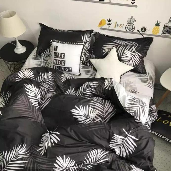 Promo Kain Bahan Sprei Meteran Bahan Sprei Star Motif Daun Kelapa