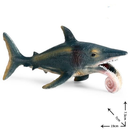 Mainan Ikan Hiu Helicoprion / Figur Hiu Helicoprion