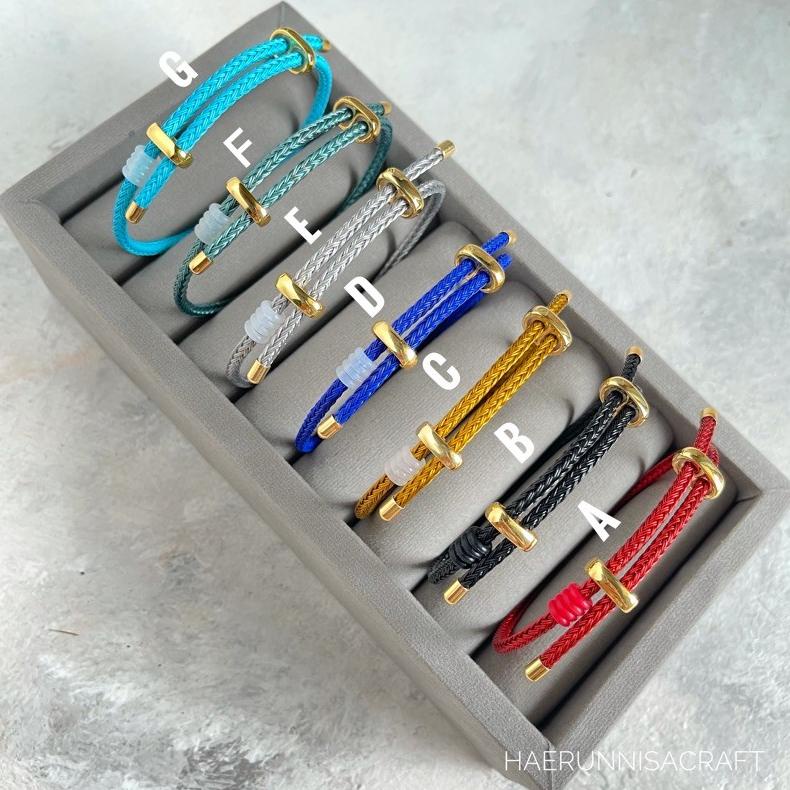 Promo Gelang Tali Kawat Waterproof Anti Air Serut Bisa Request size (bayi, anak & dewasa) Untuk Char