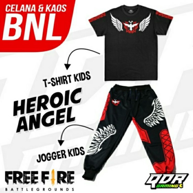 MSR.8Jn23ᴺ • setelan heroic anak gaming angel celana dan baju anak  gaming / setelan anak heroic ang