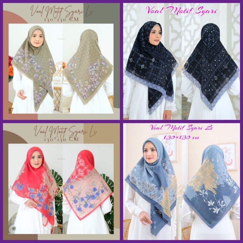 Hijab Voal Motif Jumbo