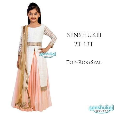 Baju Muslim Kostum India Anak Perempuan Impor Gamis ukuran 1-8tahun