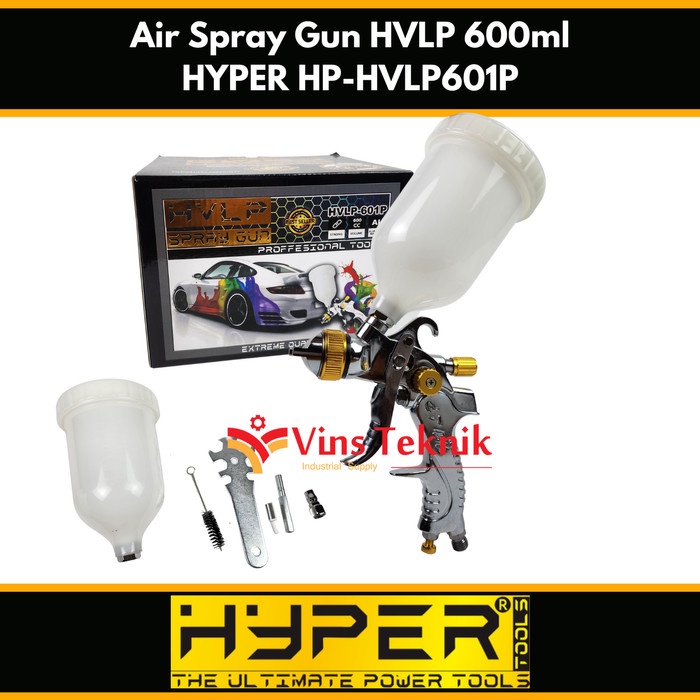 Best Seller Semprot Cat Spray Gun Hvlp Tabung Atas 600Ml Hyper Hp-Hvlp601P