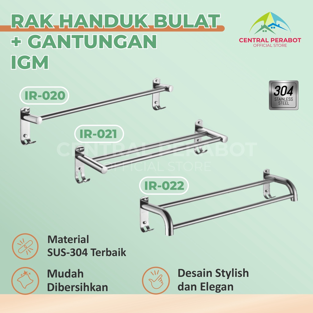 IGM IR-020 IR-021 IR-022 Rak Handuk Kamar Mandi Gantungan Handuk