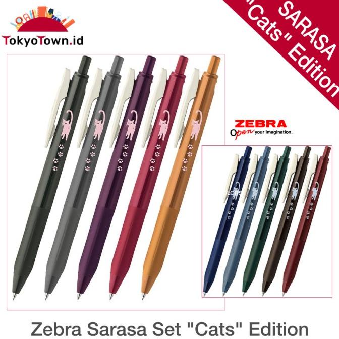 

Zebra Sarasa Cats, 5 Vintage Colors Special Edition ---NEW READY---