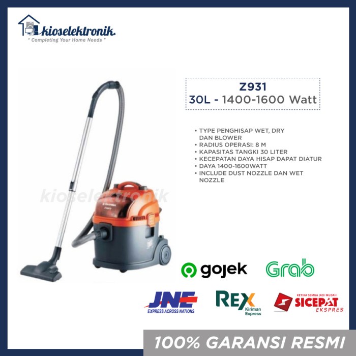 Terlaris Vacuum Electrolux Z931/ Z 931 Vacuum Cleaner Electrolux Wet & Dry