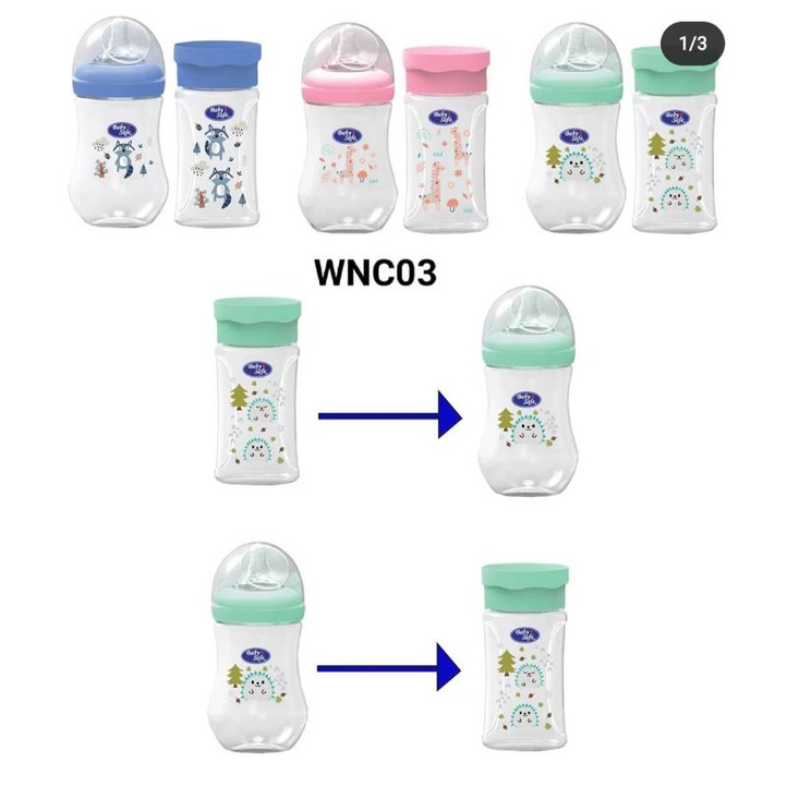 Baby Safe Wide Neck Botol susu 125ml 250ml, Babysafe bottle WN001 WN002 WN04 WN05 WN30 WN06 WN07 WN08