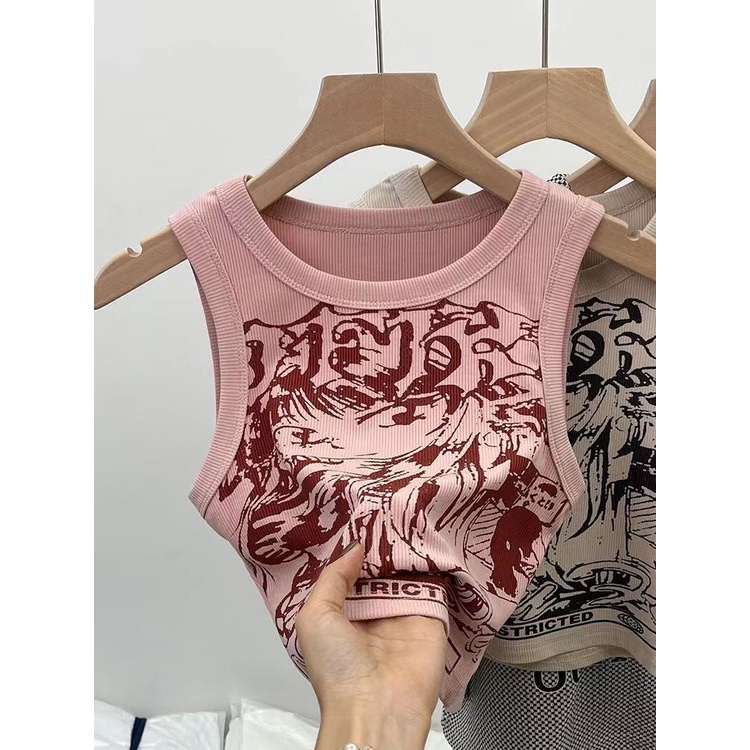 Atasan pendek tanpa lengan musim panas baru