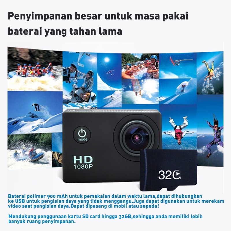 Holiven Kamera Gopro Aktivitas Olahraga Portabel HD / sj4000 Action Camera Outdoor Mini HD