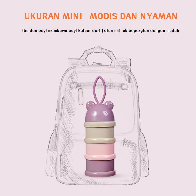 Holiven Kotak susu bubuk tiga lapis warna bayi