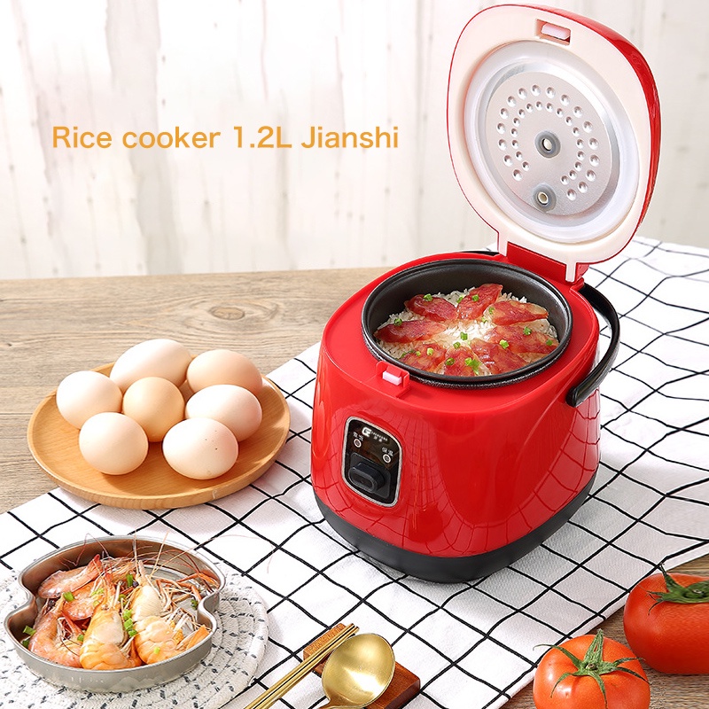 Holiven Rice Cooker Penanak Nasi Mini 1 Liter Untuk 2-5 Orang 4 Mangkuk Nasi