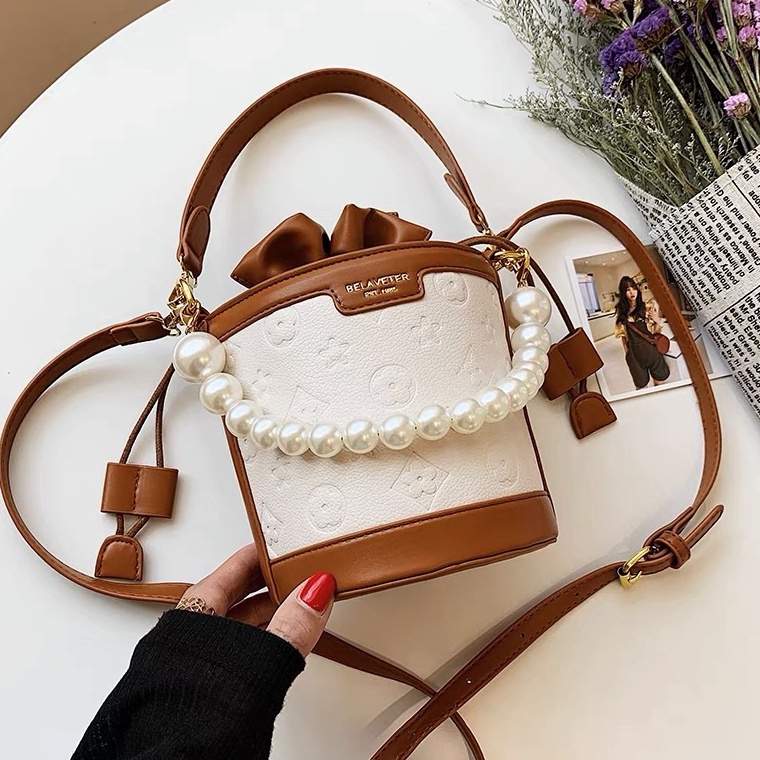 BOOMING LADIESBAG - TAS TABUNG MUTIARA  SERUT IMPORT BAG WANITA CEWEK SELEMPANG HANDBAG SLINGBAG IMP