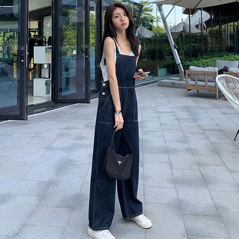Paling Laris Overall Jeans Wanita Baju Kodok Wanita Jumpsuit Jeans Wanita