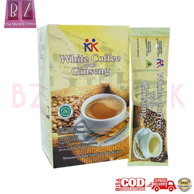 

White Coffee Ginseng Sugar Free (10 Sachet) Kopi Ginseng KK