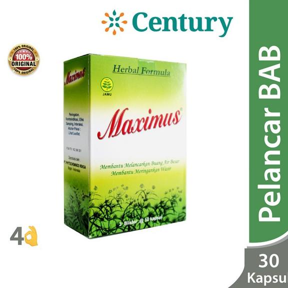 Ready Maximus 3 Blister @10Kapsul / Herbal / Dietary Herbal / Melancarkan Bab / Serat / Susah Bab