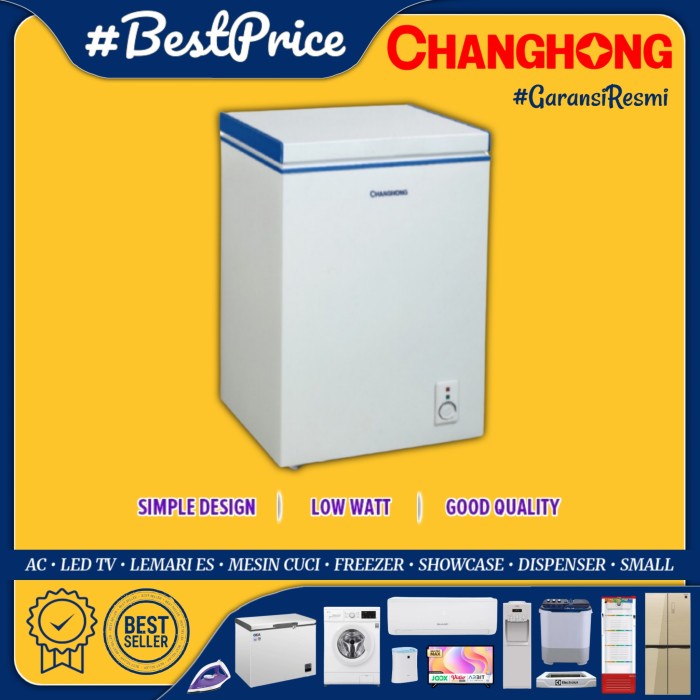 Best Seller Frezeer Box 100 Liter Changhong Cbd-105 Cbd 105 Low 75 Watt Cfc Free