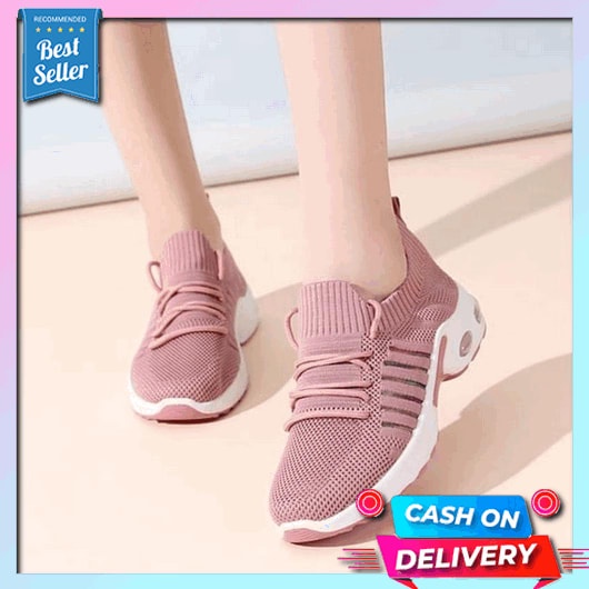 Sepatu Wanita Terbaru 2023 Sekolah Ootd Polos Perempuan Cewek Awet Sneakers Sport Casual Srs Skecher