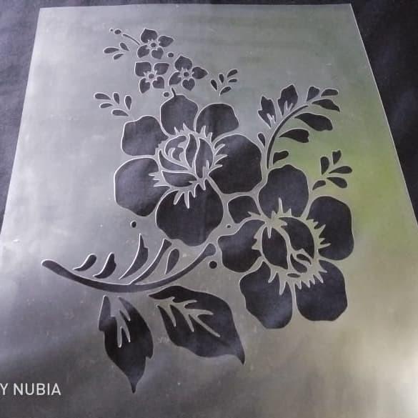 

Nubuh Stencil Dinding Motif Flower