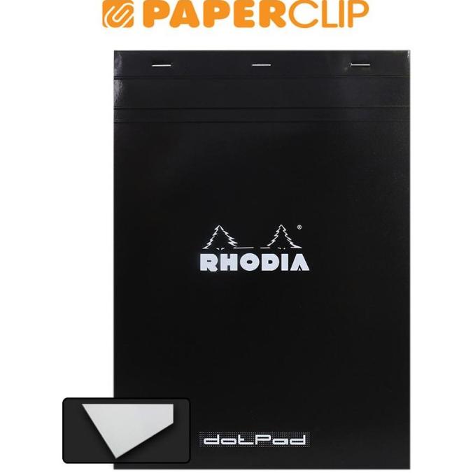 

NOTEPAD RHODIA N18 HEAD STAPLED BLACK A4 DOT GRID 18559C