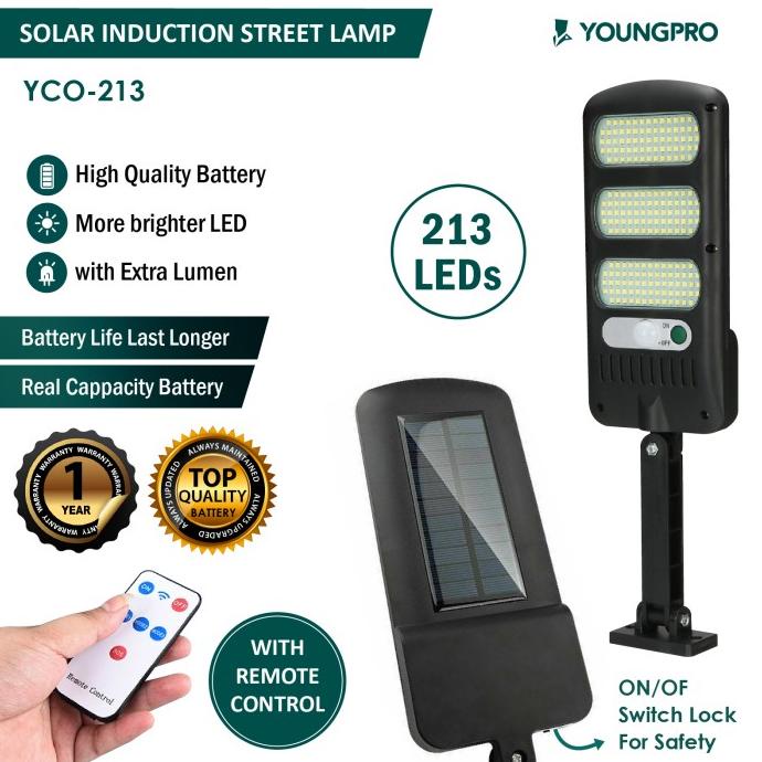 YOUNGPRO YCO150 Lampu Jalan Outdoor Led Solar Panel Hemat Energi