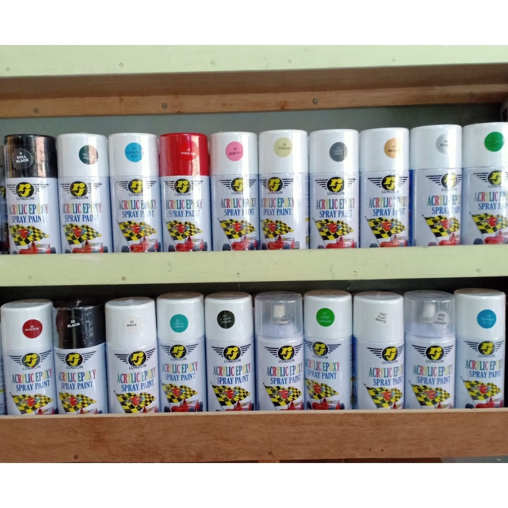 (LZ6) RJ London Pilok Pilox Warna Glossy Metalik Doff Candy (Gold, Blue, White, Black, Red, Orange, 