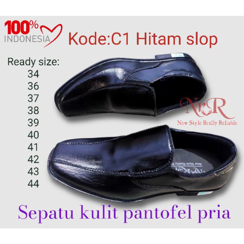 SEPATU PANTOFEL ANAK LAKI LAKI/SEPATU PANTOFEL ANAK FORMAL/SEPATU ANAK SEKOLAH PONDOK KULIT UKURAN 33 34 36 35 36 37 38 39 40 41 42 43 44