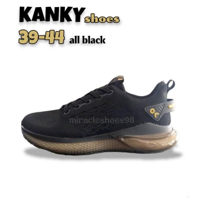 NAI623 Kanky hiro hideyoshi sepatu sneakers sepatu casual size 39-44 all black +++