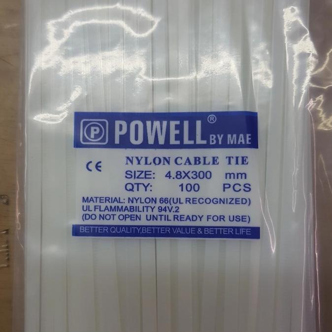 

Open DS] Powell Kabel / Cable Ties / Tie 30 cm / 4.8 x 300 mm Putih