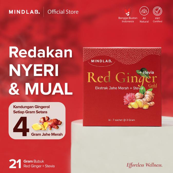 

~^~^~^] Red Ginger Gold Powder 21gr Gula Stevia - Jahe Merah Asli Mindlab