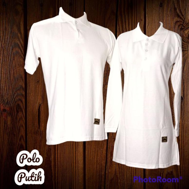 TERLARIS S-XXXL Kaos Polos Couple Polo Tunik Muslimah/Seragam Keluarga/Santai/Reuni Kancing Depan Bu