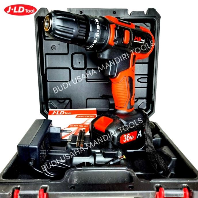 Bor Baterai 36V 1 Baterai - Bor Cordless 36V - Cordless Drill 36v -Jld