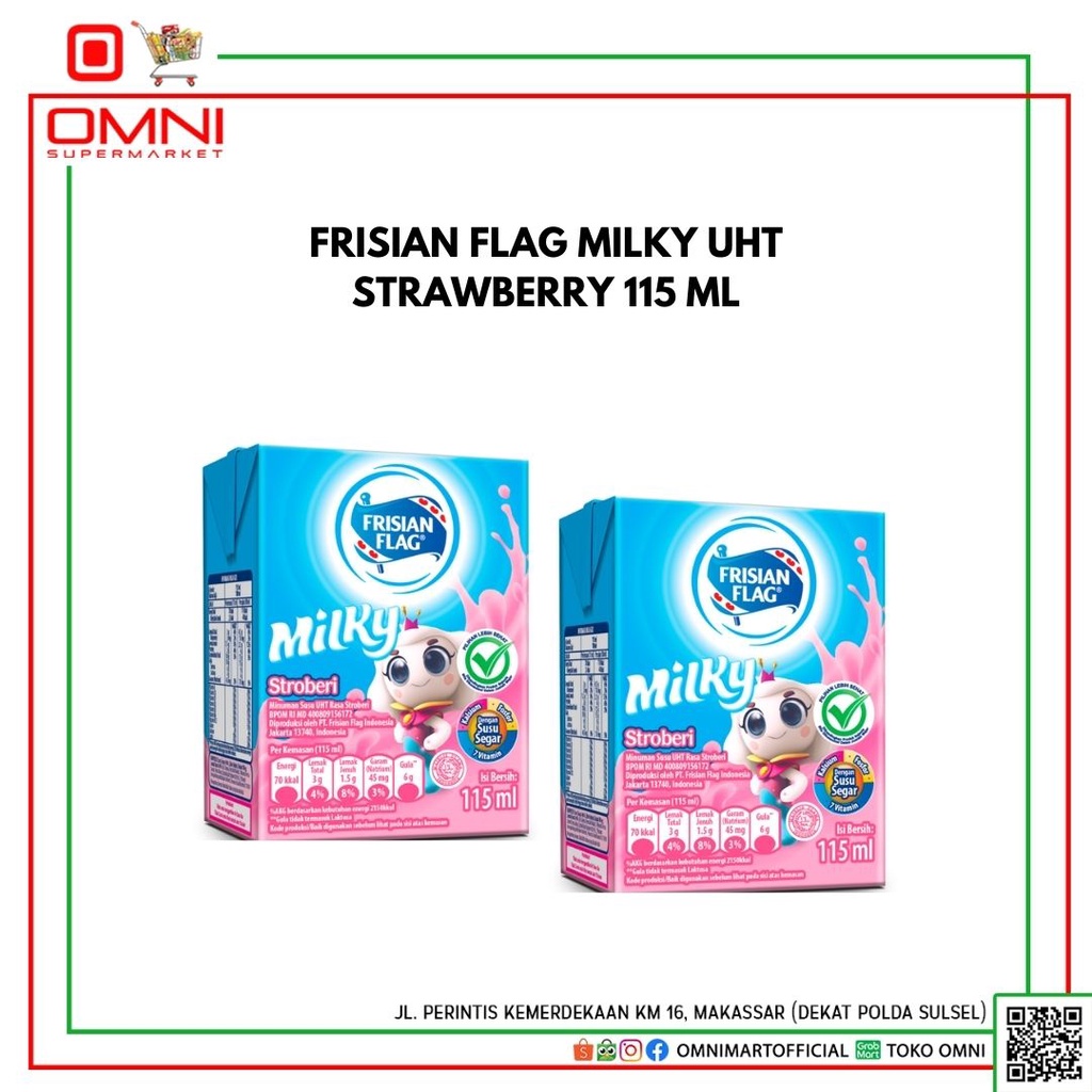 

SUSU FRISIAN FLAG MILKY UHT STRAW 115 ML