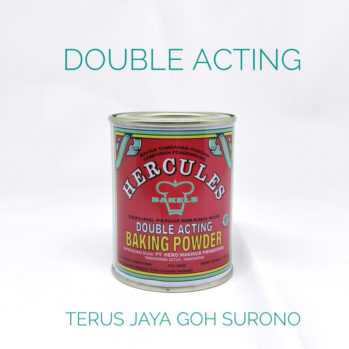 

Hercules DOUBLE ACTING Baking Powder 110g Tepung Pengembang Kue