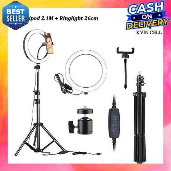 Tongsis Hp Vlog Murah Bluetooth Terlaris Terbaru 2023 Kamera Handphone Mini Ring Light Tripod Multif