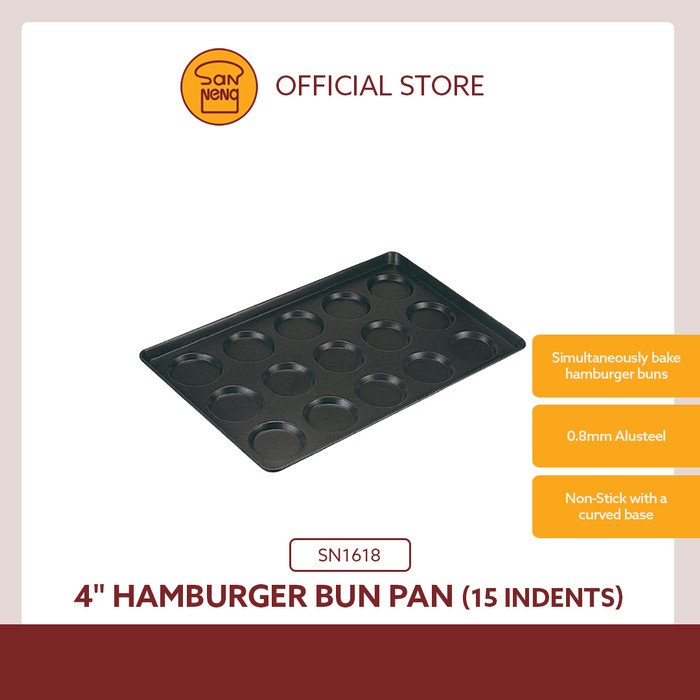 

Sanneng SN1618 - 4" Hamburger Bun Pan (Non-stick Series 1000)