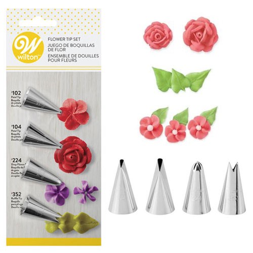 

Wilton Flower Tip Set Of 4 ( Tip 102, 104 224, 352 )