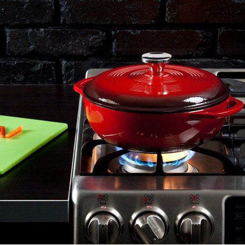 

Lodge Enamel Dutch Oven 3qz Casserole Cast Iron EC3D43 3L Pot Panci
