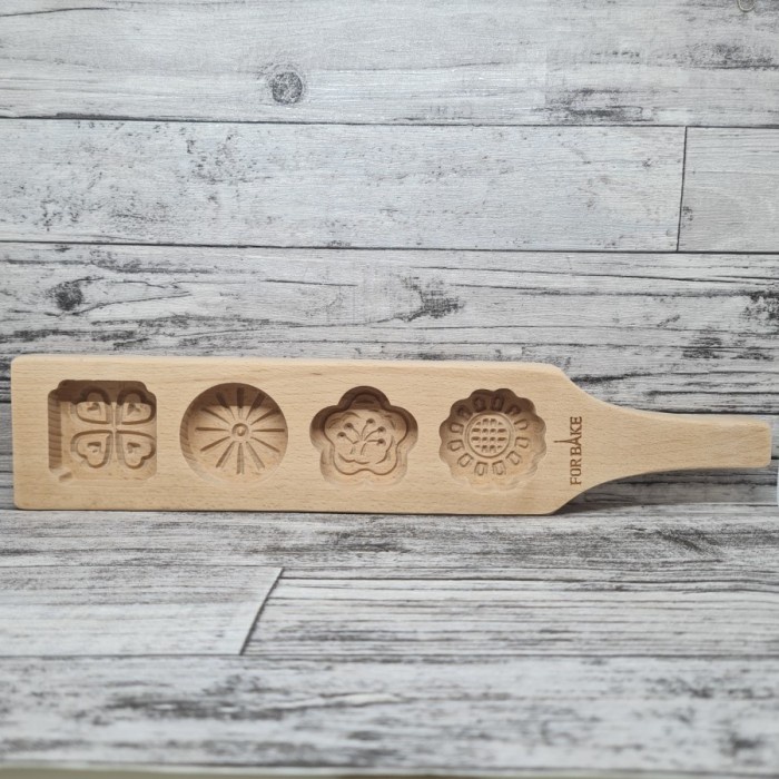 

Forbake FB79004 - Wooden Mooncake Mold 4cups / Cetakan Kue Bulan