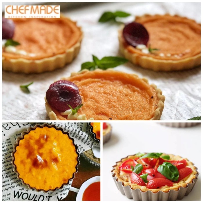 

Chefmade WK9022-4 - Loyang Pie Mini Round Bulat 10cm Tart Pan Set 4pcs