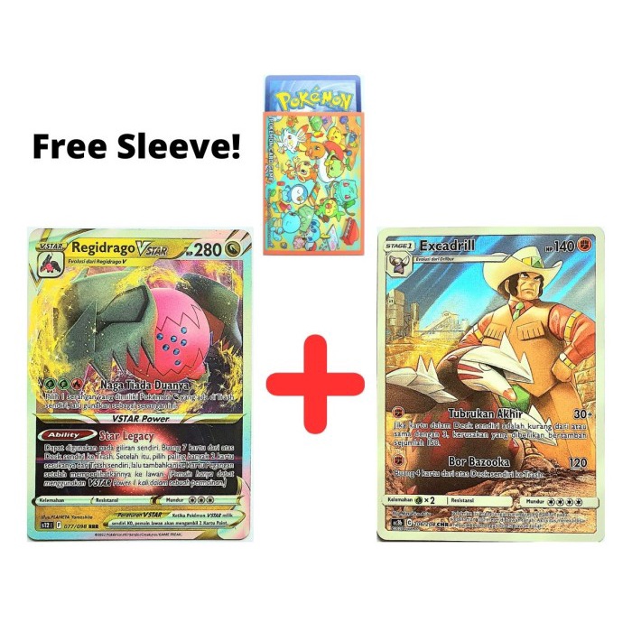 

Excadrill Full Art Secret Rare Regidrago VSTAR Pokemon Card Original