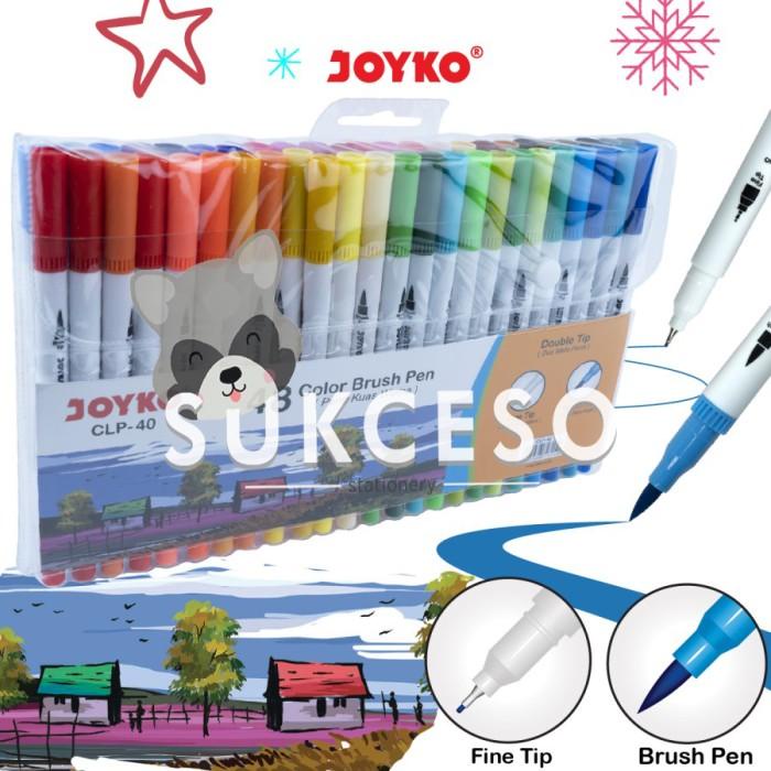 

Best Seller Joyko Color Brush Pen Set Clp-40 Double Tip Pena Kuas 48 Warna